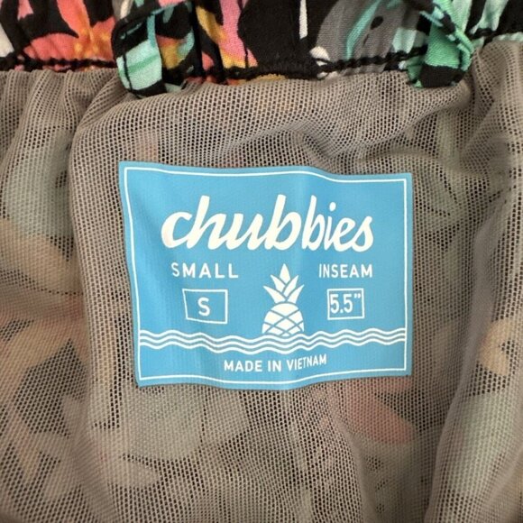 Chubbies' Men's S Classic Swim Trunk Basket Lined Multi Tropical Print 5.5" NWOT - Picture 10 of 14
